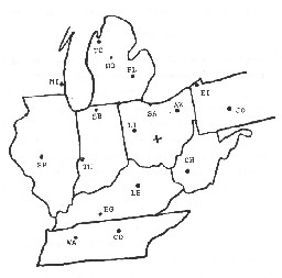 Map of weather radio stations