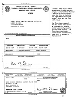 FCC license-front side