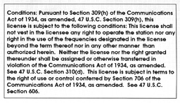 FCC license-back side